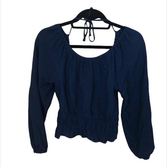 Madewell NWT Twill Tie-Back Cutout Top - Picture 5 of 7